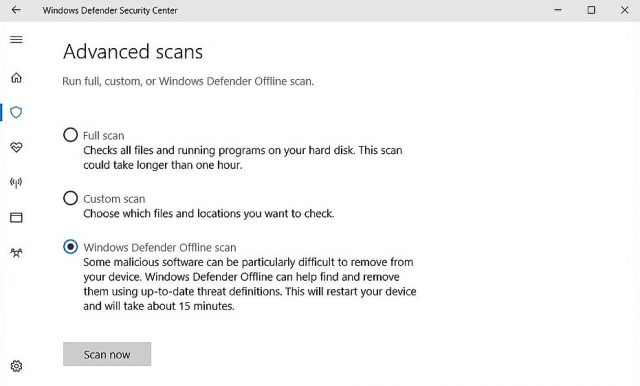 Microsoft Antivirus: Windows Defender-Sicherheitscenter