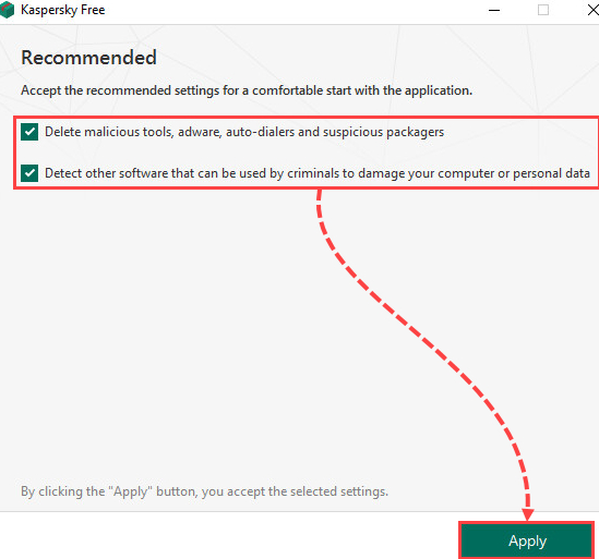 Proceso de instalación de Kaspersky Lab.