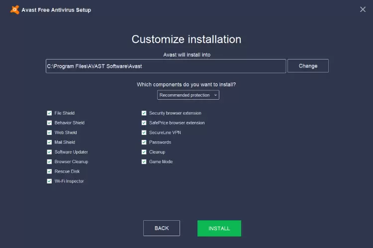 Avast Installation Process.