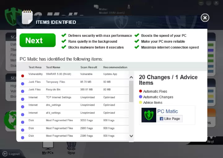 PC Matic Report Detailed.