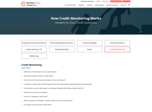 IdentityForce review: How Credit monitoring works.