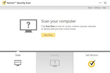 Norton Antivirus Scan Dashboard.