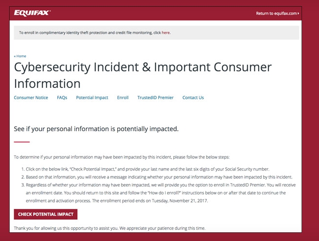 Equifax Fraud Alert.