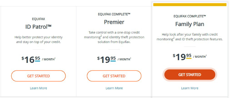 Equifax ID Patrol Pricing and Plans.