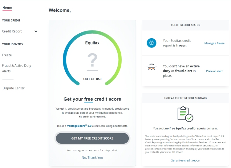 Equifax Credit Monitoring.