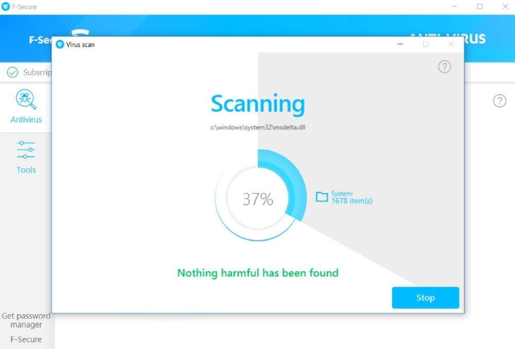 F-Secure Scanning Features.